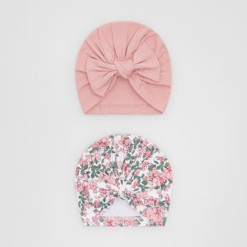 Reserved - Set de 2 pălării cu fundiță decorativă - Roz