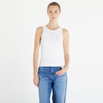 Tommy Jeans Essential Rib Tank White ieftin