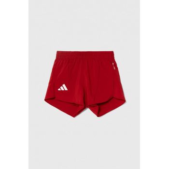 adidas pantaloni scurti copii culoarea rosu, cu imprimeu, talie reglabila