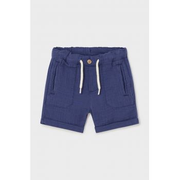 Mayoral pantaloni scurți din bumbac pentru bebeluși culoarea albastru marin