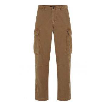 Pantaloni cargo din amestec de bumbac la reducere