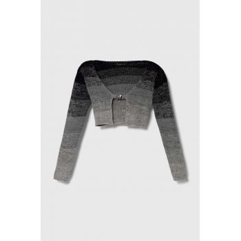 Sisley cardigan copii culoarea negru, light de firma original