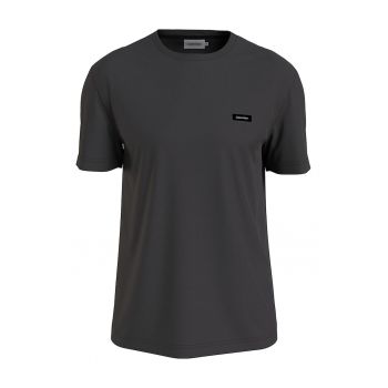 Tricou din bumbac cu decolteu la baza gatului