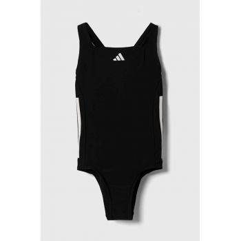 adidas Performance costum de baie dintr-o bucată pentru copii culoarea negru