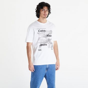 Calvin Klein Jeans Diffused Logo Short Sleeve Tee Bright White ieftin