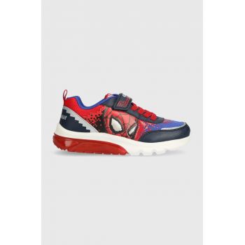 Geox sneakers pentru copii x Marvel, Spider-Man culoarea rosu de firma originali