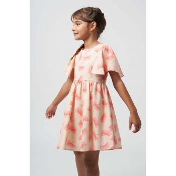 Mayoral rochie din bumbac pentru copii culoarea roz, mini, evazati ieftina