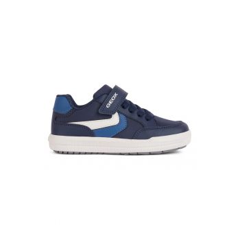 Pantofi sport cu velcro si garnituri din piele ecologica