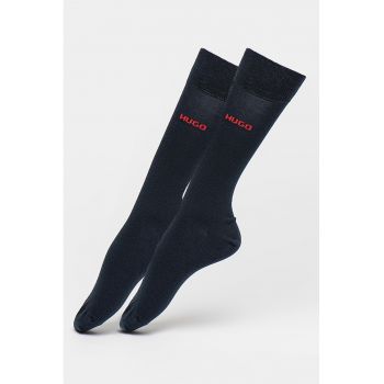 Set de sosete lungi cu detaliu cu logo discret - 2 perechi
