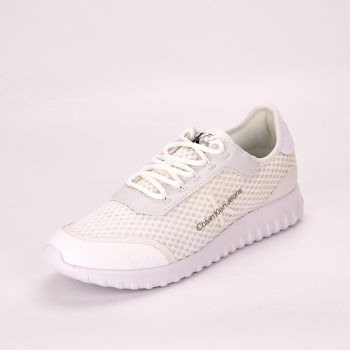 Sneakers Calvin Klein Jeans Eva Runner Monologo YM0YM00584 White YBR de firma originali