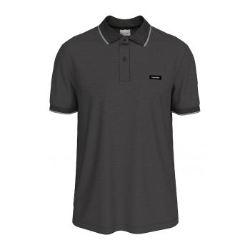 Tricou polo slim fit din material pique