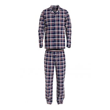 Pijama lunga cu model in carouri ieftine