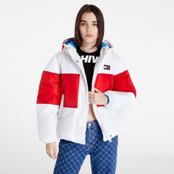 Tommy Jeans Shiny Badge Puffer Red ieftin