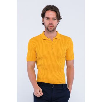 Tricou polo elastic