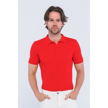 Tricou polo elastic