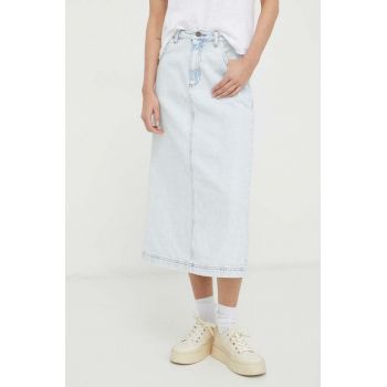 American Vintage fusta jeans midi, drept