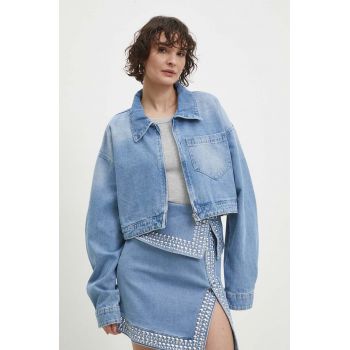 Answear Lab geaca jeans femei, de tranzitie, oversize ieftina