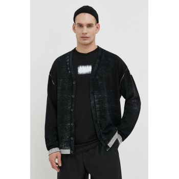 Diesel cardigan din bumbac culoarea negru