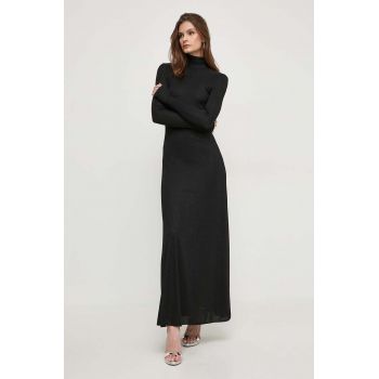 MAX&Co. rochie culoarea negru, maxi, evazati