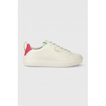 Pepe Jeans sneakers din piele PLS00004 culoarea alb, CAMDEN STREET W