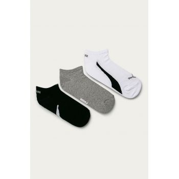 Puma șosete (3-pack) bărbați, culoarea alb 907951