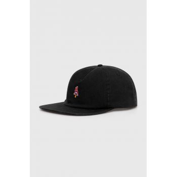 Quiksilver șapcă de baseball din bumbac culoarea negru, modelator ieftina