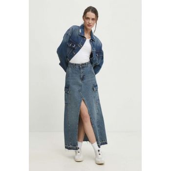 Answear Lab fustă din denim maxi, dreaptă