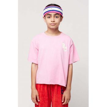 Bobo Choses tricou de bumbac pentru copii culoarea roz ieftin