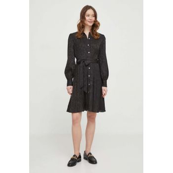 Dkny rochie culoarea negru, mini, evazati de firma originala