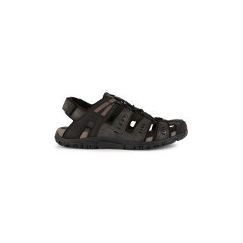 Geox sandale UOMO SANDAL STRADA barbati, culoarea negru, U4524C 000ME C9999 de firma originale