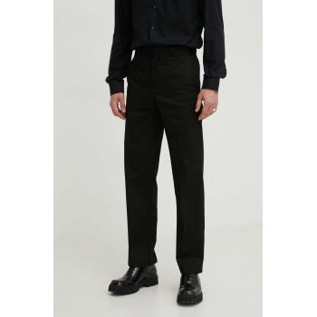 HUGO pantaloni barbati, culoarea negru, drept