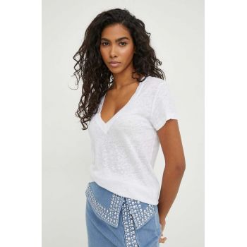 IRO tricou de in culoarea alb