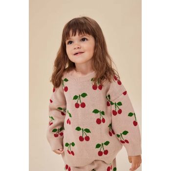 Konges Sløjd pulover de bumbac pentru copii culoarea rosu, light ieftin