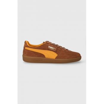 Puma sneakers din piele întoarsă Palermo culoarea maro 396463