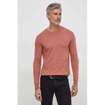 Sisley pulover barbati, culoarea roz, light de firma original