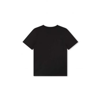 BOSS tricou de bumbac pentru copii culoarea negru, cu imprimeu