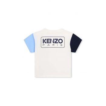 Kenzo Kids tricou de bumbac pentru copii culoarea alb, neted