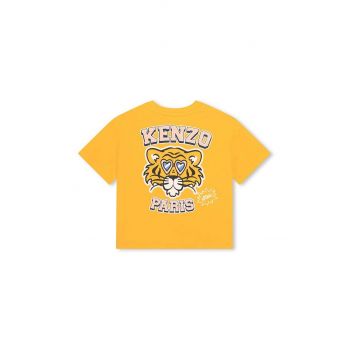 Kenzo Kids tricou de bumbac pentru copii culoarea galben