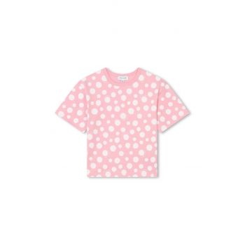 Marc Jacobs tricou de bumbac pentru copii culoarea roz ieftin