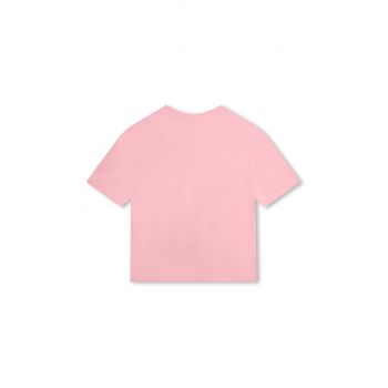 Marc Jacobs tricou de bumbac pentru copii culoarea roz, cu imprimeu
