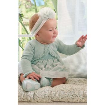 Mayoral Newborn cardigan bebe culoarea turcoaz, light ieftin