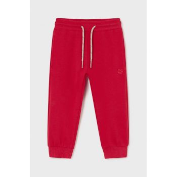 Mayoral pantaloni de trening pentru copii culoarea rosu, neted de firma originali
