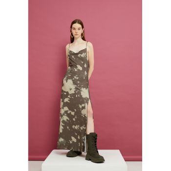 Rochie lunga cu slit lateral