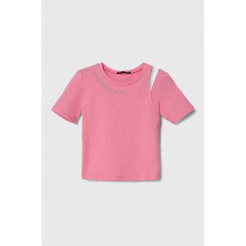 Sisley tricou copii culoarea roz ieftin