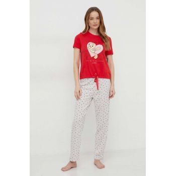 women'secret pijama Tweety femei, culoarea rosu, 3137597 de firma originale