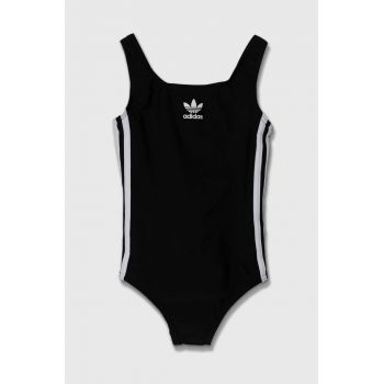 adidas Performance costum de baie dintr-o bucată pentru copii culoarea negru