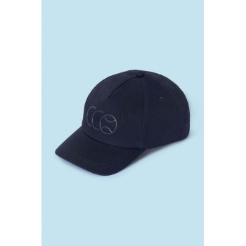 Mayoral șapcă din bumbac pentru copii culoarea albastru marin, cu imprimeu ieftina