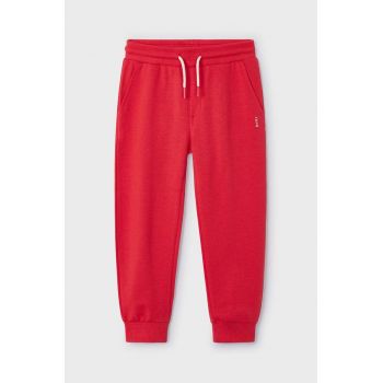 Mayoral pantaloni de trening pentru copii culoarea rosu, neted de firma originali