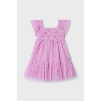 Mayoral rochie fete culoarea violet, mini, evazati