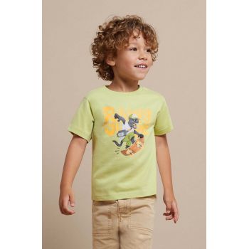 Mayoral tricou de bumbac pentru copii culoarea verde, cu imprimeu